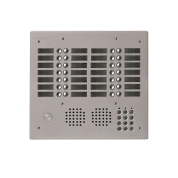 EVI-UHRCL4028 Platine aluminium HAUT-RISQUE audio 28 appels 4 rangées avec clavier