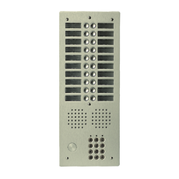 EVI-UHRCL2020/CH Platine aluminium HAUT-RISQUE audio 20 appels 2 rangées avec clavier Anodisée CHAMPAGNE
