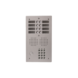 EVI-UHRCL2008 Platine aluminium HAUT-RISQUE audio 8 appels 2 rangées avec clavier
