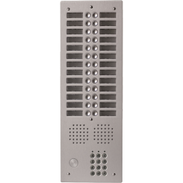 EVI-UHRCL2028 Platine aluminium HAUT-RISQUE audio 28 appels 2 rangées avec clavier