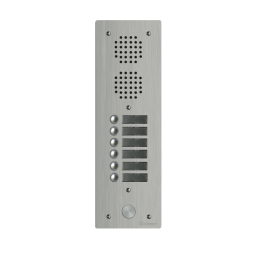EVI-UHR1006 Platine aluminium HAUT-RISQUE audio 6 appels 1 rangée