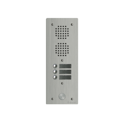 EVI-UHR1003 Platine aluminium HAUT-RISQUE audio 3 appels 1 rangée