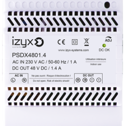 IZX-PSDX4801.4 Alimentation rail DIN 5M 230V AC / 48V DC (48-56V) / 1,4A