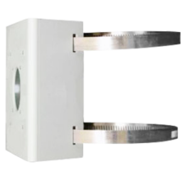 UNV-TR-UP06-B-IN Support pour mâts Pour caméras bullet Convient pour une utilisation en extérieur Rang diamètre 55~127 mm Couleur blanche Passage de câble