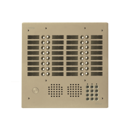 EVI-UHRCL4032/CH Platine aluminium HAUT-RISQUE audio 32 appels 4 rangées avec clavier Anodisée CHAMPAGNE