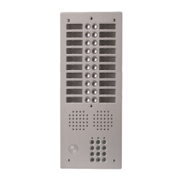 EVI-UHRCL2020 Platine aluminium HAUT-RISQUE audio 20 appels 2 rangées avec clavier