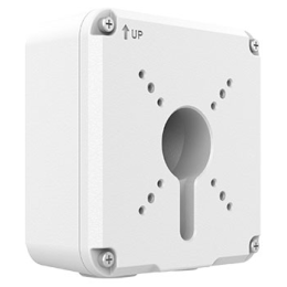 UNV-TR-JB07-D-IN Boite de connexions Pour les caméras Bullet Convient pour une utilisation en extérieur Installation au plafond ou au mur Couleur blanche Passage de câble