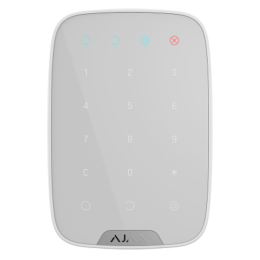 AJA-KEYPAD-W Ajax - Clavier indépendant - Certificat de grade 2 - Bidirectionnel - Sans fil 868 MHz Jeweller - Antenne interne portée de jusqu'à 1700 m en champs libre - Tamper anti-ouverture - Permet l'armement total/partiel/desarmement par c