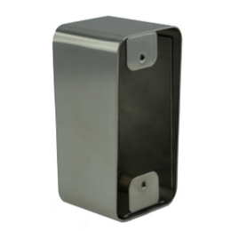 IZX-SSH100 Boîtier applique acier inoxydable 42 x 87 x 38/42 mm pour plaque 39,5 x 84,5 mm