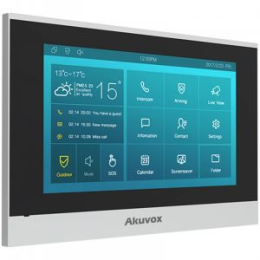 AKU-C313W-2 Moniteur 2 fils en SIP avec écran 7'' et wifi (Version Linux), Façade plastique