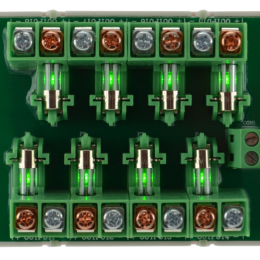 IZX-PDB800 Carte multivoies fusiblees 12/24v ac/dc / 8 voies / 8 leds vertes