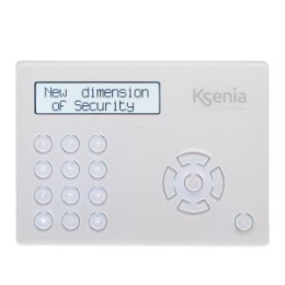 KSI-ERGO-MW Clavier ergo-M avec grand écran graphique LCD, touches mécaniques et fonction RFID, complet avec vis pour montage encastré dans un boîtier DIN503. Disponible en couleur blanc.