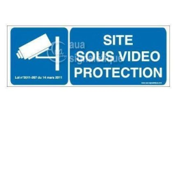 ADE-3927-B-P-200 Panneau Site Sous Vidéo Protection 200x75 mm PVC 1,5mm