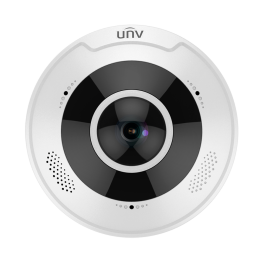 UNV-IPC86CEB-AF18KC-I0 Caméra IP fisheye 12 Megapixel - Gamme Prime - 1/2.8" Progressive Scan CMOS - Objectif 1.8 mm Fisheye 360º | WDR - LED IR portée 10 m | Audio et alarmes - Interface WEB, CMS, Smartphone et NVR IP67/IK10