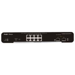 REY-RG-NBS3100-8GT2SFP-P Switch Reyee PoE Cloud Layer 2 8 ports PoE+ Gigabit+ 2 SFP Gigabit 30W par port 802.3af/at / Maximum 125W Static LAG/DHCP Snoop/IGMP Snoop/Port Mirror VLAN/Port Isolation/STP/RSTP/ACL/QoS rackable