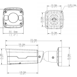 UNV-IPC2328SB-DZK-I0 Caméra Tube IP-HD Blanche 4K Capteur 1/2,5" CMOS 8 MP Résolution Max 3840x2160px Objectif 2.8~12mm Infrarouge Max 50 mètres Ultra 265/H264/MJPEG WDR 120dB Blanche IP67 IK10 Alarme -40/+70° Ultra POE ou DC12V Micro SD Garantie 36 m