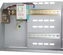 CSL-160.1000 Coffret mural et alimentation 24V - emplacements prévus pour mettre une centrale ou un module supplémentaire et batteries d'alimentation (en option) IPEVIA COFFRET