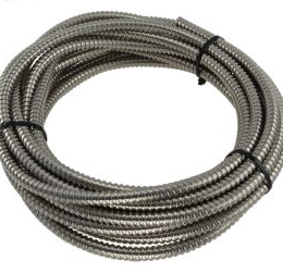 IZX-FMHR9/7SS10 Passage de cable en rouleau 10m diam. 9/7 mm gaine en acier inoxydable