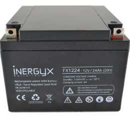 BAT-BAT12V24V0 Batterie rechargeable vrla 12v / 24 ah - bac fr ul94 v-0 - 165 x 177 x 124 mm