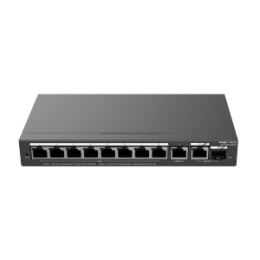 REY-RG-ES210GS-P Switch Reyee PoE administrable Cloud 8 Ports PoE + 2 Uplink RJ45 + 1 SFP Combo Vitesse des ports 10/100/1000 Mbps 30W par port 802.3af/at / Maximum 120W VLAN/Port Isolation/Loop Detection Port Speed Limit