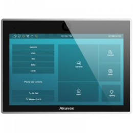 AKU-IT83A Moniteur SIP d'intérieur avec ecran 10'', caméra et wifi+bluetooth (Version Android), Façade aluminium