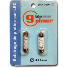 EVI-UAK7076/102 Blister 2 navettes leds bleues