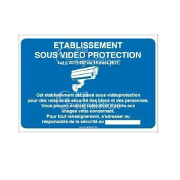 ADE-3912-AP-P-150 Panneau établissement sous vidéo protection - horizontal 150x105 mm PVC 1,5mm