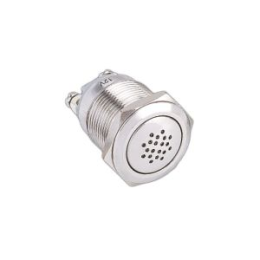 IZX-BZ1912 Buzzer acier inoxy d=19 mm 12v dc / 30ma / 85 db / 30 cm