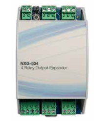 GDL-NXG-504 Module 4 relais de sortie programmables. Montage sur rail DIN, borniers débrochables. - (Module)