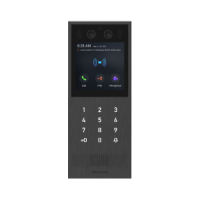 Interphone vidéo Android SIP écran 4' 1080p IK09, clavier numérique. Caméra 2MP Grand angle 115°. Façade Acier inoxydable. Montage saillie