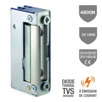 Gâche élec. 15 sym. 16 mm 4800 N à émission 10-24V AC/DC TVS