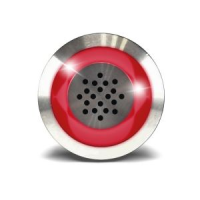 Buzzer acier inoxydable diam. 19 mm 12V DC 85 dB à 30 cm Halo rouge (V)