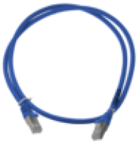 Cordon S/FTP CAT6A patch LSZH bleu 10M