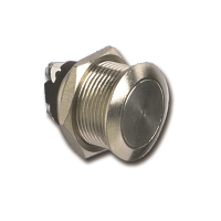 Bouton poussoir inox NO (diamètre 19 mm)