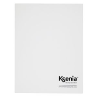 Boîtier métallique blanc Ksenia 325×440×90mm avec serrure latérale, équipé de porte-fusible et fusible 2A et alimentation de 15Vdc - 50W déjà cablés, grand espace disponible, idéal pour centrale lares 4.0 et station dalimentation