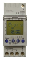 Horloge digitale hebdomadaire 230v ac 1 contact inverseur (44 pas)