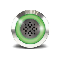 Buzzer acier inoxydable diam. 19 mm 12V DC 85 dB à 30 cm Halo vert (V)