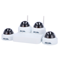 Kit de vidéosurveillance Uniview - Connexion Ethernet et WiFi - NVR 4 canaux IP - 4 caméras dômes IP67 - Plug & play - Interface WEB, CMS, Smartphone et NVR